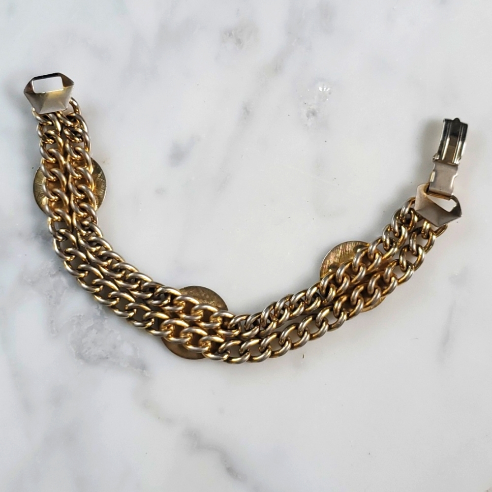 Vintage Goldtone Pisces bracelet - Picture 2 of 5